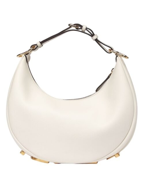 Weiße Ledertasche 24.5 cm