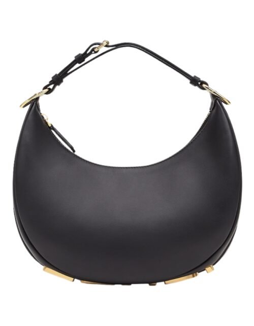Schwarze Ledertasche 24.5 cm