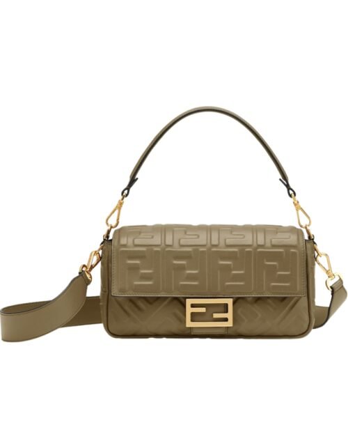 Ledertasche aus grünem Nappaleder 15 cm