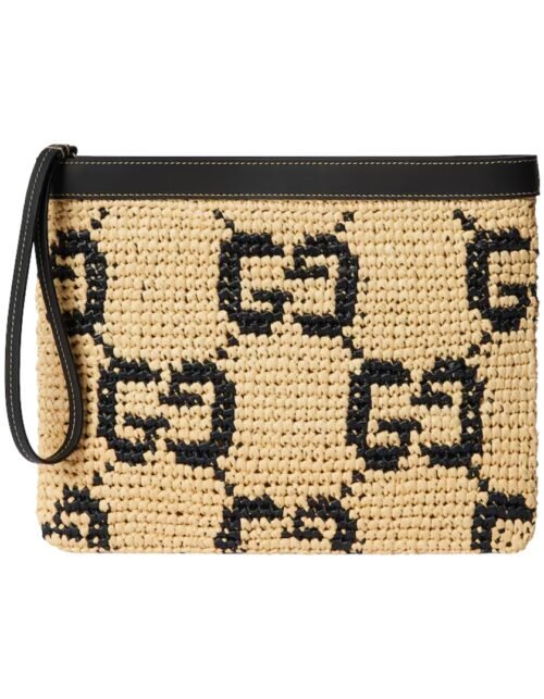 Clutch Natur/Schwarz 29 cm