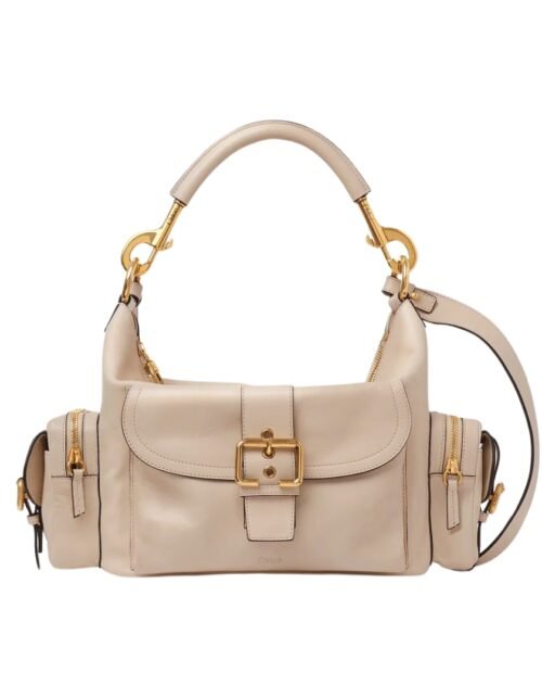 Kamera-Tasche aus glänzendem Leder 34 cm