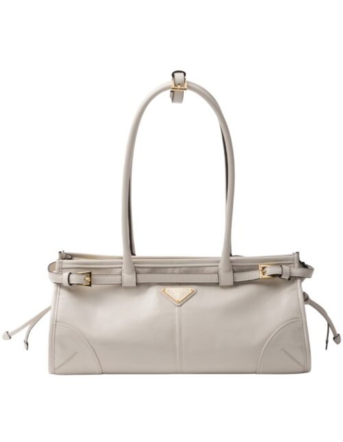Mittelgroße Lederhandtasche mit Griff 12.5 cm