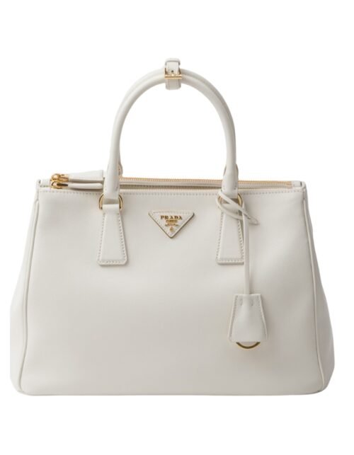 Große Galleria Ledertasche in Weiß 22.5 cm