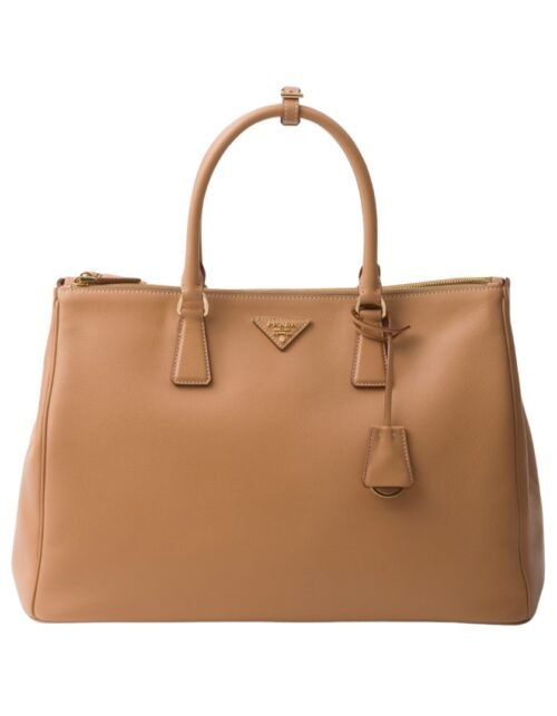 Extra-große Galleria Ledertasche in Natur 22.5 cm