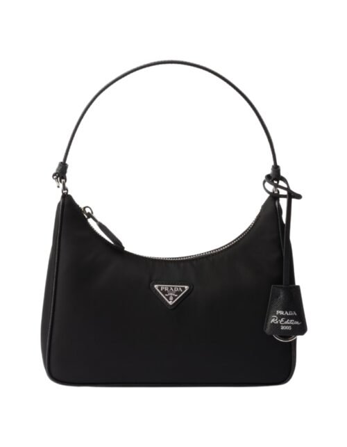 Die schwarze Re-Nylon-und Saffiano 17 cm