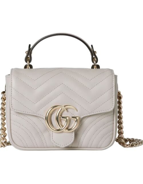 GG Marmont Mini-Tote Hellgrau 17 cm