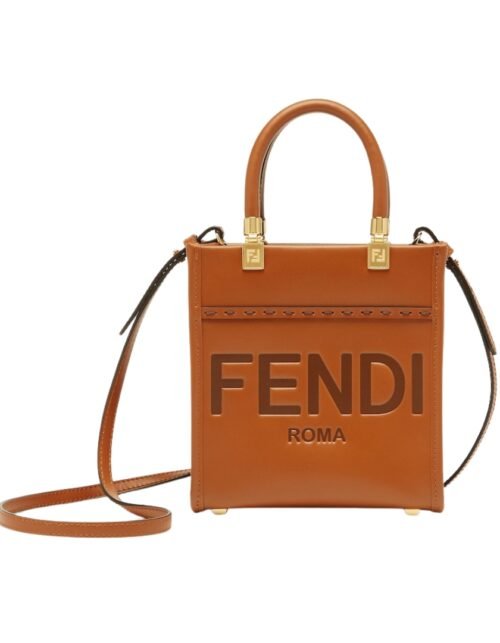 Mini braune Ledertasche 17.5 cm