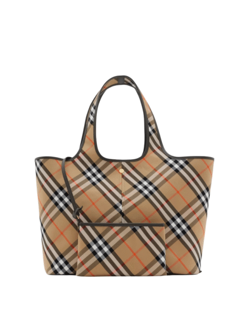Mittelgroße Karomuster Tasche 46 cm