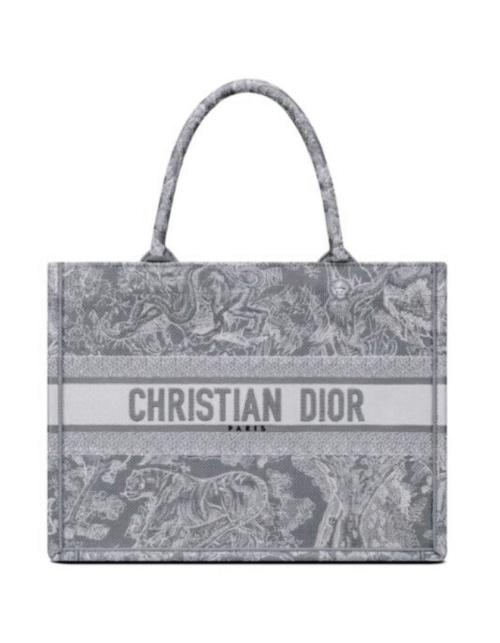 Book Tote Grau/Weiß 36 cm