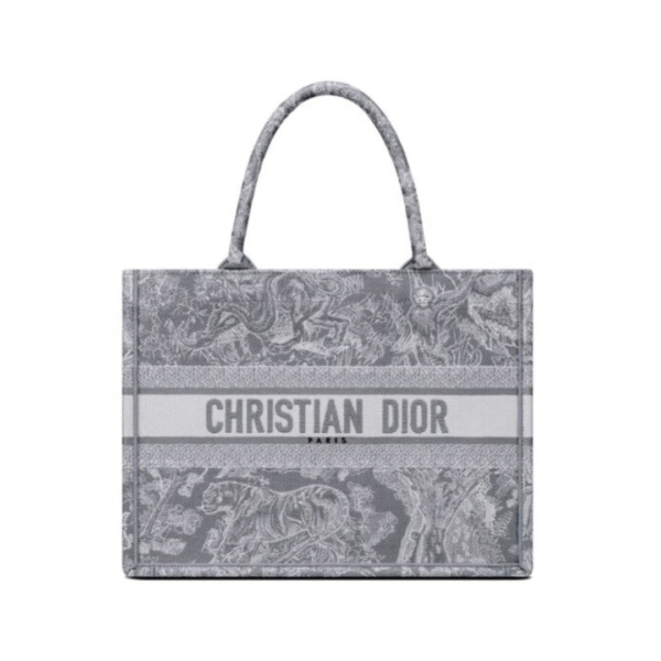 Book Tote Grau/Weiß 36 cm