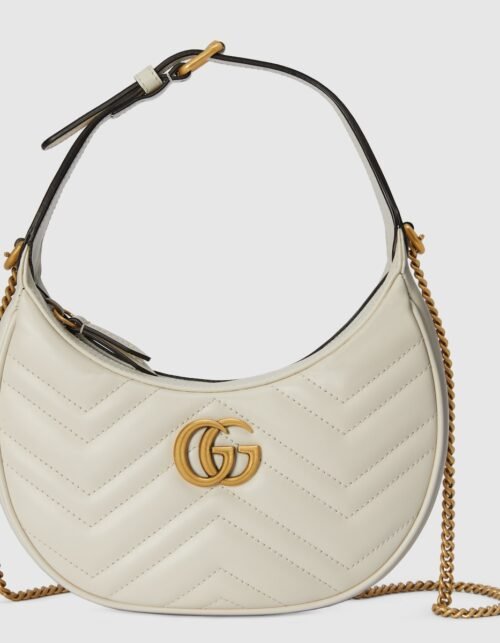 GG Marmont Half-Moon Creme 21 cm