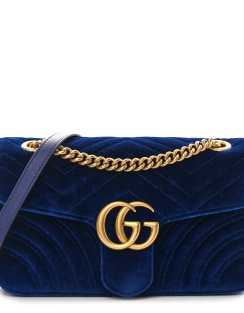 GG Marmont Velvet Schwarz 26 cm