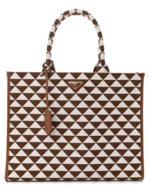 Symbole Embroidered Tote Kaffee 39 cm