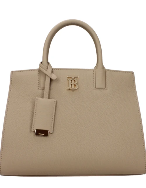Frances Leder-Tote Beige 32,5 cm