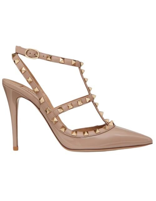 Pumps Rockstud mit Käfig Puder 100