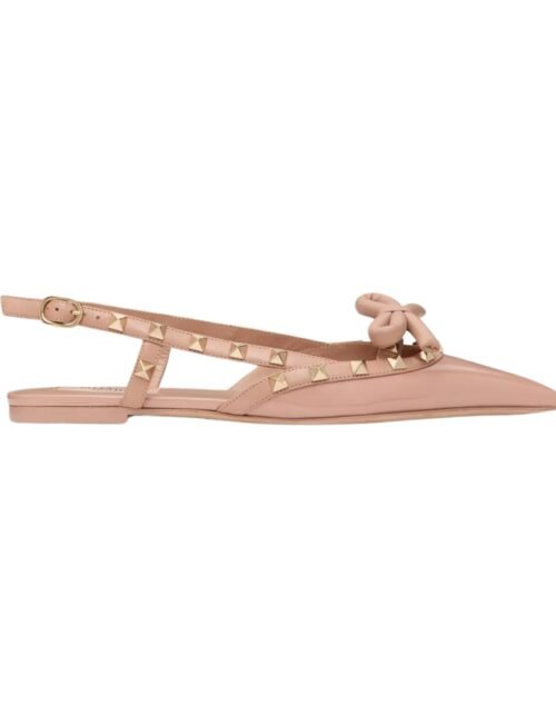 Rockstud Schleifen Ballerinas Rose Cannelle