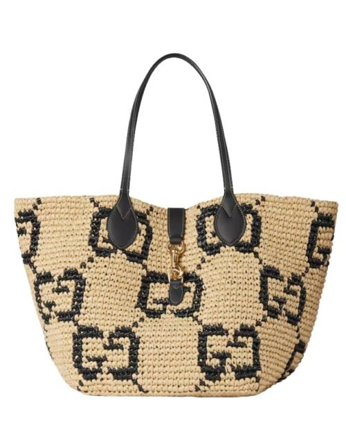 Small Tote Natur/Schwarz 26 cm