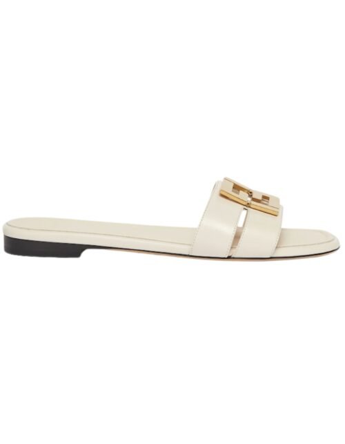 Sandalen aus weißem Leder