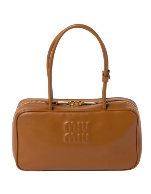 Cognac Leder-Top-Griff 17 cm