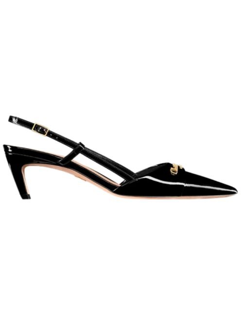 Slingbacks Lackschwarz 50
