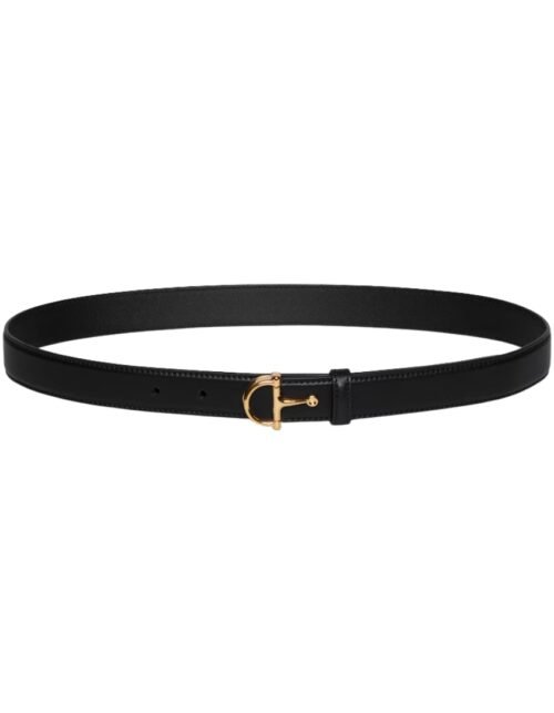 Horsebit Buckle Schwarz 2 cm