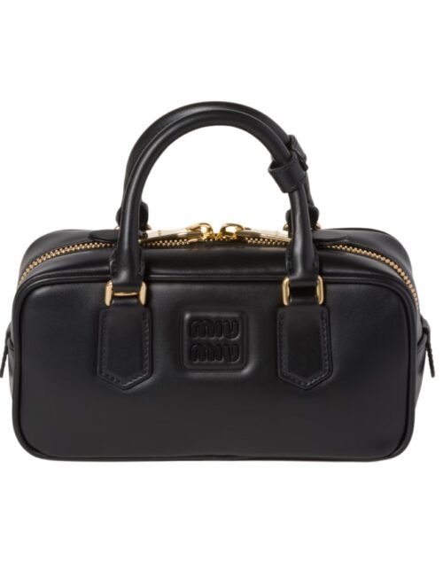 Arcadie-Leder-Mini Schwarz 10.5 cm