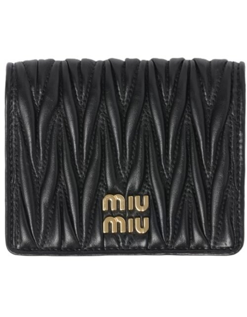 Matelassé-Nappa-Leder Schwarz 7.8 cm