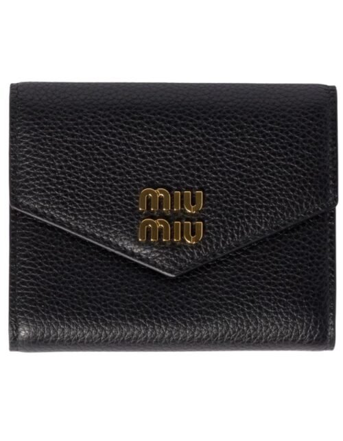 Kleine Leder-Geldbörse Schwarz 9 cm