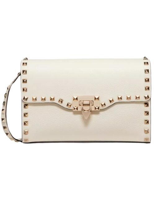 Kalbsleder Crossbody Hell-Elfenbein 22.5 cm
