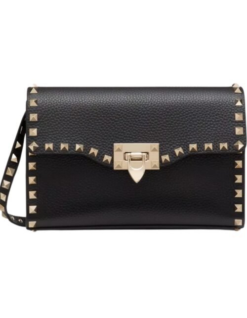 Kalbsleder Crossbody Schwarz 22.5 cm