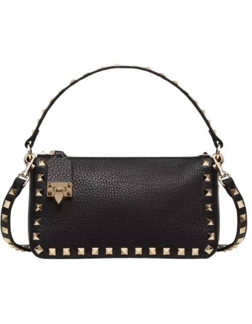 Kalbsleder Crossbody Schwarz 19 cm