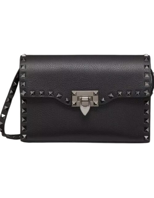 Kalbsleder Crossbody Schwarz 22.5 cm