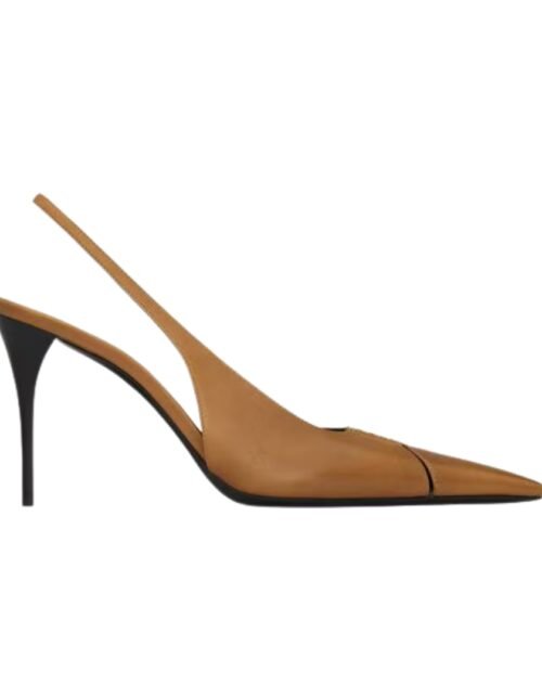 Babylone Breteuil Slingback Pumps aus glattem Leder 90