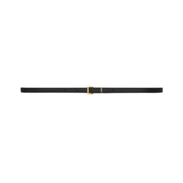 Cassandre extra dünner Gürtel aus glattem Leder 1 cm