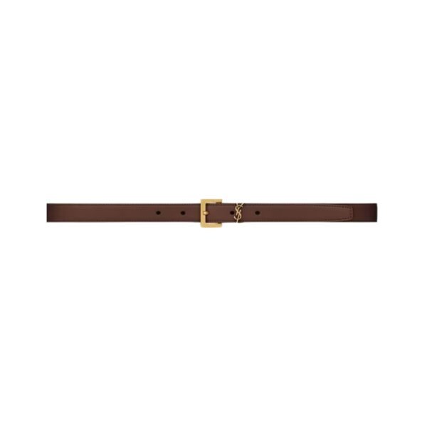 Cassandre dünner Gürtel aus glattem Leder 2 cm