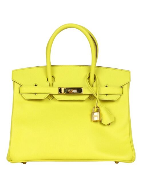 Limette Epsom Gold-Hardware 30 cm