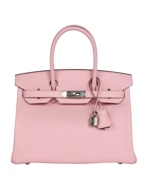 Rose Sakura Verso Chèvre Palladium-Hardware 30 cm