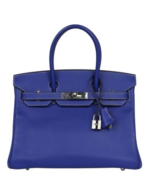 Bleu Électrique Candy Epsom mit Palladium-Beschlägen 30 cm