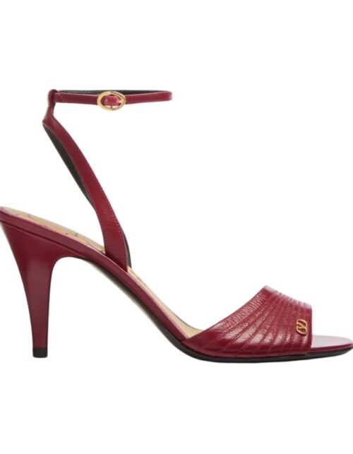 Sandale aus Kidskin in klassischem Rot 85