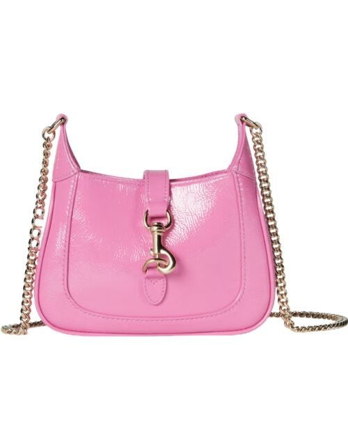 Mini-Schultertasche Pink Lackleder 19.5 cm