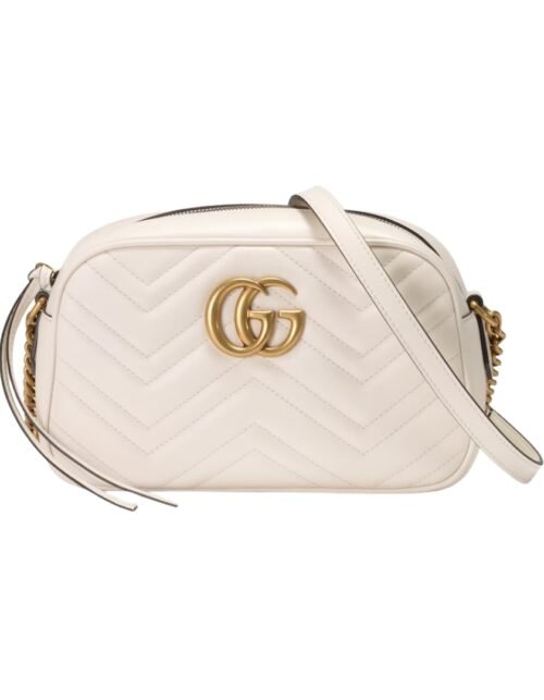 Kleine Marmont Schultertasche Weiß 24 cm