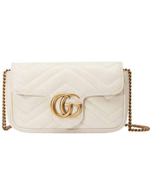 Super-Mini-Tasche mit goldfarbener Schmuckverzierung 16.5 cm