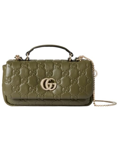 Grüne gepolsterte Milano Mini-Tote-Tasche 21.1 cm