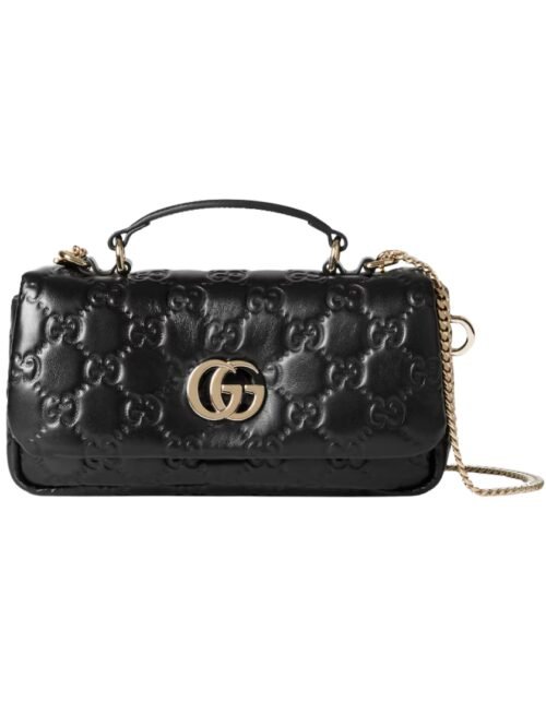 Schwarze gepolsterte Milano Mini-Tote-Tasche 21.1 cm