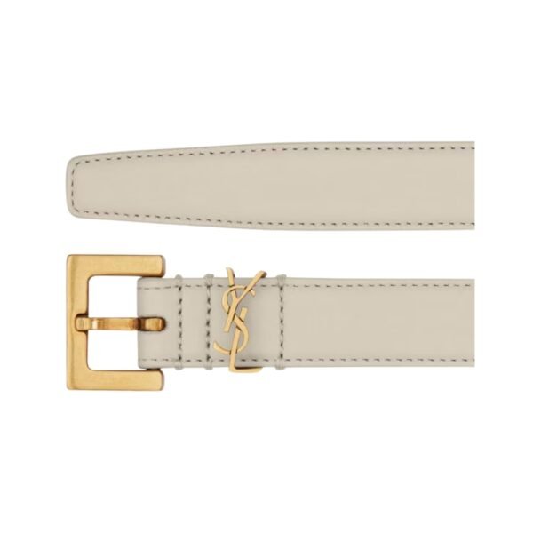 Cassandre dünner Gürtel mit quadratischer Schnalle aus Boxleder 2 cm - Image 2