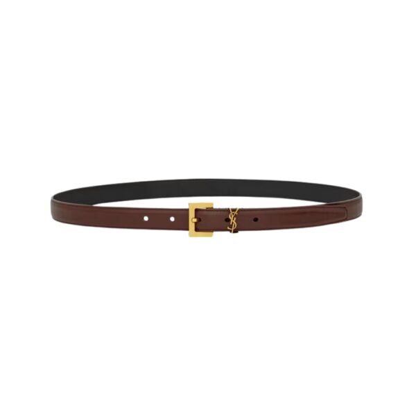 Cassandre dünner Gürtel aus glattem Leder 2 cm - Image 2