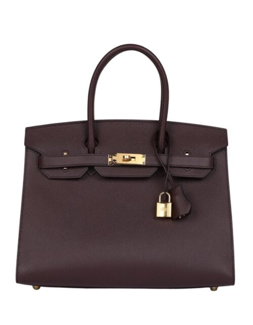 Rouge Sellier Epsom Gold-Hardware 30 cm