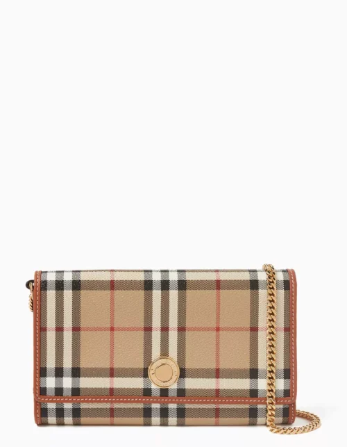 Brieftasche an einer Kette Braun 19,5 cm