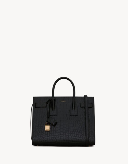 Sac de Jour Schwarz/Goldbraun 32 cm
