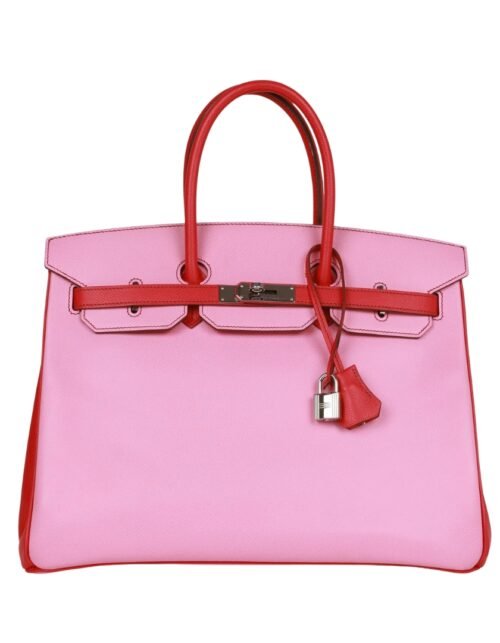Bubblegum und Bougainvillea Epsom mit Palladium-Beschlägen 35 cm